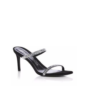 NWB Stuart Weitzman Aleena Royale Satin & Crystal Sandal 37.5